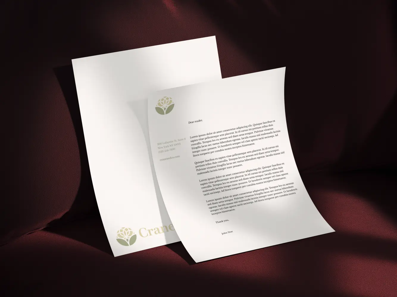 Crane and Co. letterhead