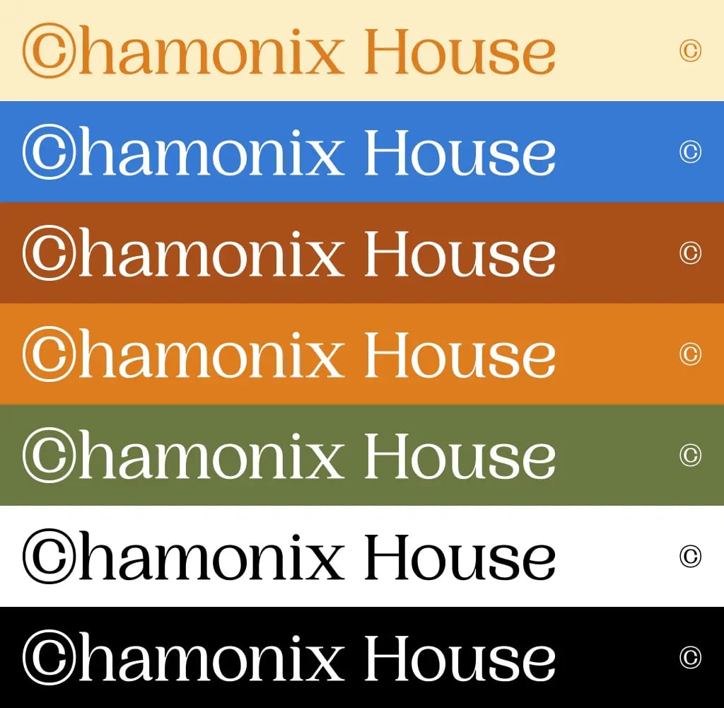 Chamonix House logo variations