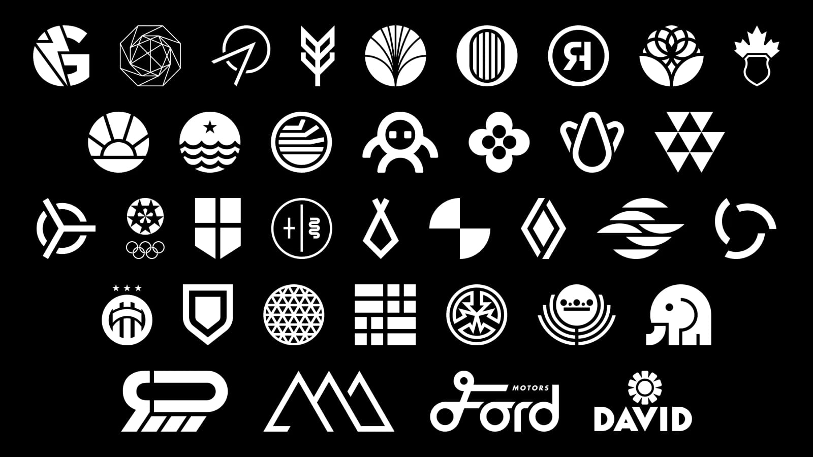 Collection of logos from my logofolio