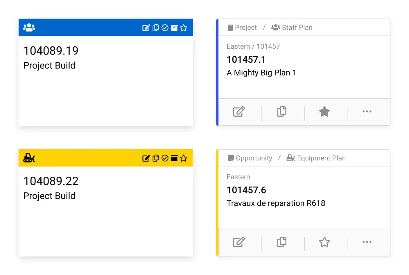 Resource Planner redesign cards